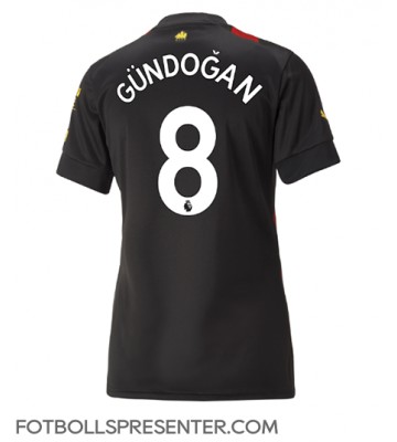 Manchester City Ilkay Gundogan #8 Borta Matchtröja Dam 2022-23 Kortärmad